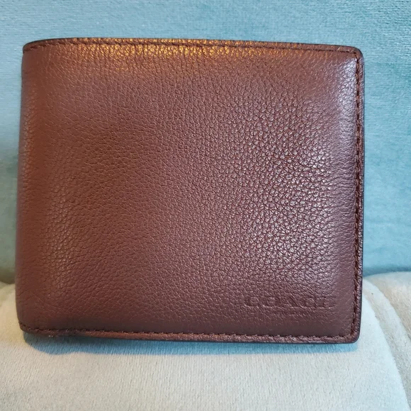 Coach 3-in-1 Wallet Dark Saddle Sport Calf Leather - Picture 3 of 17